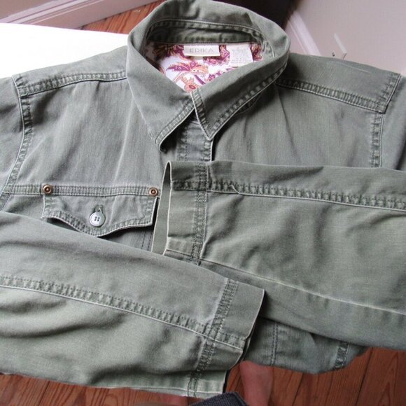 Erika Olive Green Jacket Womens Small - Picture 5 of 10